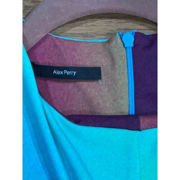 ALEX PERRY Halton Gradient Stretch Jersey Mini Bodycon Dress Size UK 12 / US 8 - Picture 9 of 13